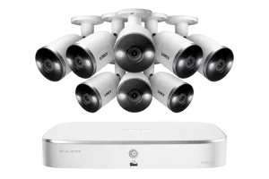 4K Ultra HD 8-Channel IP Security System with 8 Smart Deterrence 4K (8MP) Cameras, Smart Motion Detection and Smart Home Voice Control