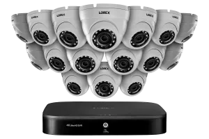 Home Security System with 4K DVR, Sixteen 1080p Outdoor Metal Cameras, 3TB Hard Drive, 130ft Night Vision