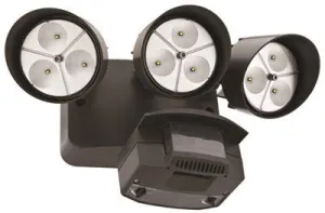 Lithonia Lighting Led Floodlight With Motion Sensor And 3 Adjustable Heads Bronze Led Integrated Panel Array Included