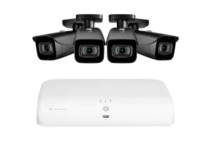 Lorex 4K (8 Camera Capable) 2TB Wired NVR System with Bullet Cameras