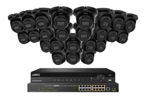 Lorex Elite Series 4K 32 Camera Capable 8TB Wired NVR System with 4MP (2K) A4 IP Turret Cameras