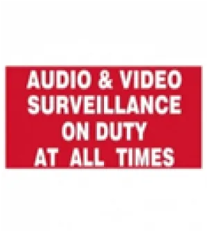 SURVEILLANCE WARNING STICKER