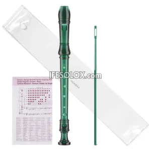 Transparent Green Recorder Instrument for Schools, Beginners and Students - Brand New