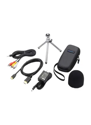 Zoom APQ-3HD Accessory Kit Package for Q3HD Handy Video Recorder with Tripod, Soft Case, AC Adapter, Mini USB and 3.5mm to RCA Cables